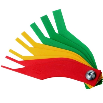 Измервателна скала за дебелината на спирачните накладки, пластмасово тяло, модел Brake pad scale, персонализирана обработка, лицензиран частен етикет