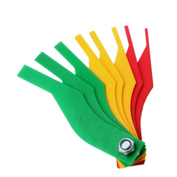 Измервателна скала за дебелината на спирачните накладки, пластмасово тяло, модел Brake pad scale, персонализирана обработка, лицензиран частен етикет