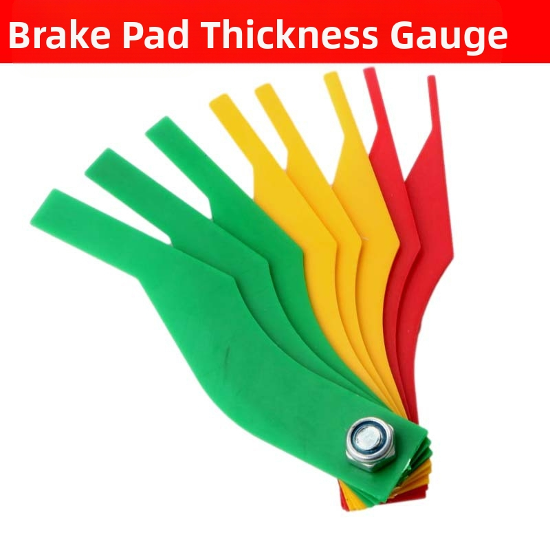 Измервателна скала за дебелината на спирачните накладки, пластмасово тяло, модел Brake pad scale, персонализирана обработка, лицензиран частен етикет