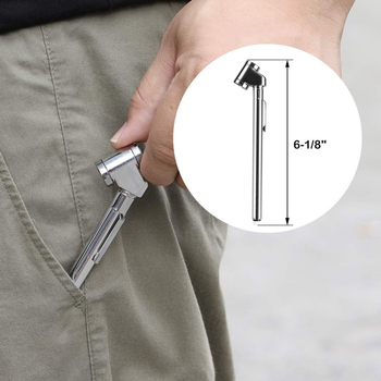 Μεταλλικός μετρητής πίεσης ελαστικών με διπλό κεφάλι, μοντέλο SMT 1203, εύρος 10–120 PSI, ακρίβεια 2 PSI, μονάδες PSI/KPA/BAR, υλικά: κράμα ψευδάργυρου, ανοξείδωτο ατσάλι, ABS, για αυτοκίνητα