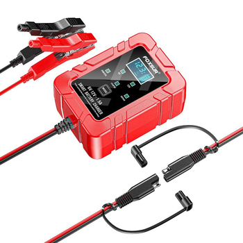 Foxsur зарядно за оловни киселинни батерии 6V/12V, 1.5A, вход AC100-240V, модел FBC061215D