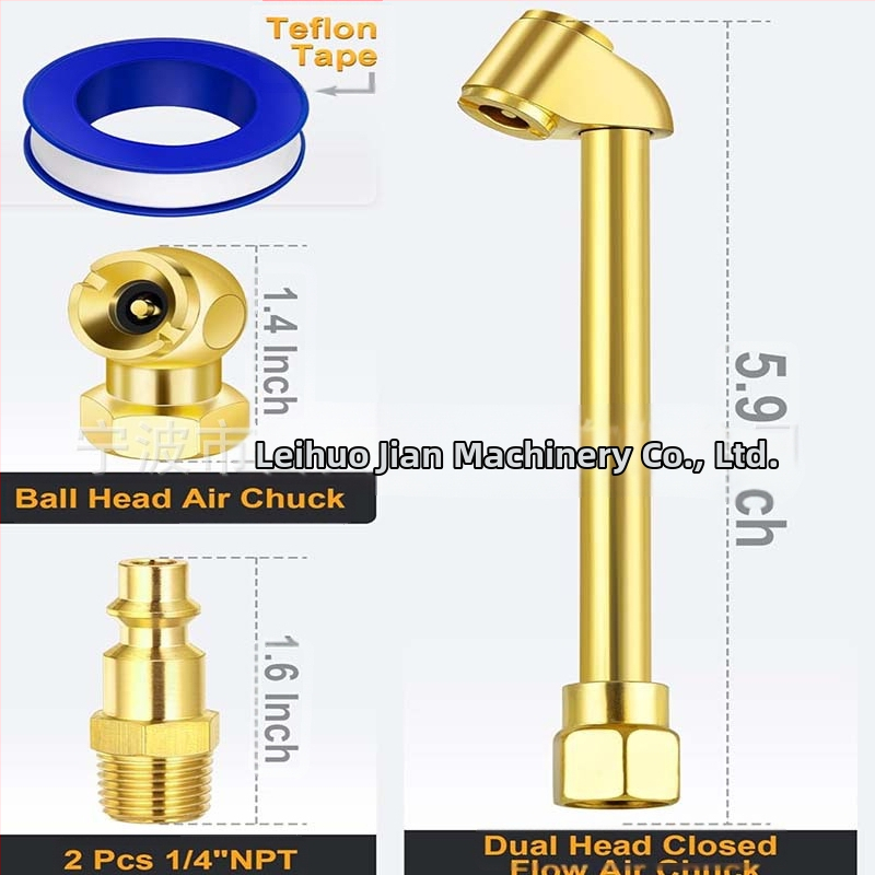 Накрайник за напомпване на гуми - железна конструкция; монтаж чрез бързо завъртане; марка Thunder Fire Sword Machinery