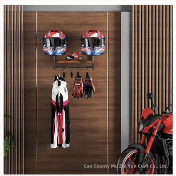 Дървен стенен държач за каски – витрина за каски за магазин, многоетажен дизайн