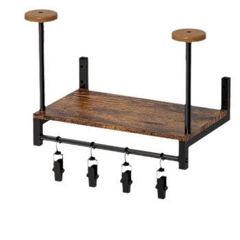 Дървен стенен държач за каски – витрина за каски за магазин, многоетажен дизайн