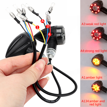 Motocikla LED divkrāsas pagrieziena signāls un bremžu gaisma, 12V, 3W, 6000K, modelis YLF-TC7+6, zīmols YILONGFAN