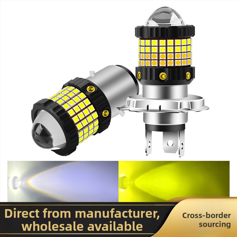 LED фар за автомобили и мотоцикли, съвместим с H4/H6/BA20D/P15D, 12–80V, 12W, 2400 lm, IP65