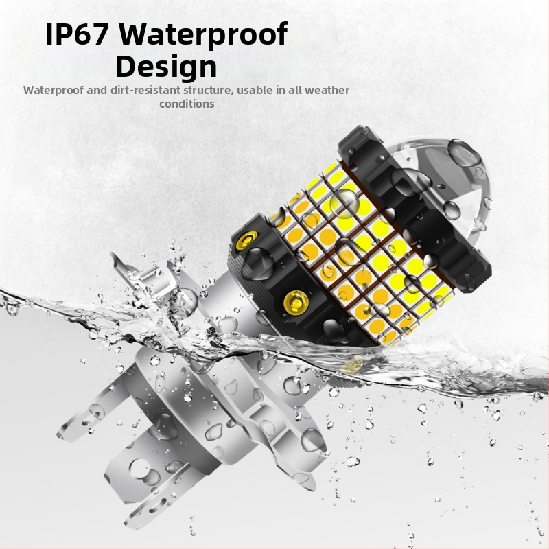 LED фар за автомобили и мотоцикли, съвместим с H4/H6/BA20D/P15D, 12–80V, 12W, 2400 lm, IP65