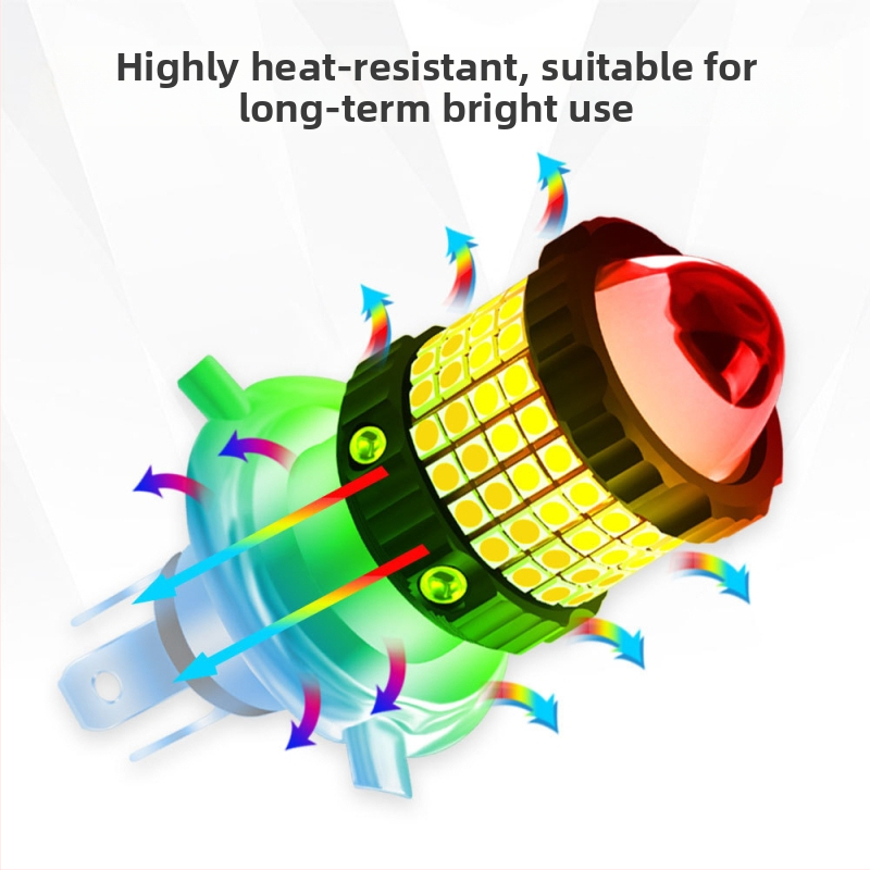 LED фар за автомобили и мотоцикли, съвместим с H4/H6/BA20D/P15D, 12–80V, 12W, 2400 lm, IP65