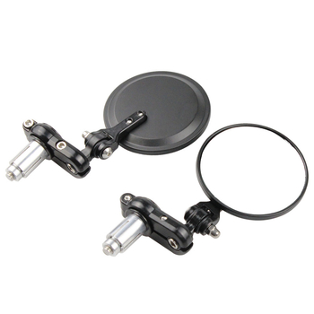 Aizmugurējais atpakaļskata spogulis, apaļš; Modelis: 001 saliekamais spogulis; Spoguļa tips: plakanais; Spriegums: 12V; Der motocikliem un elektrotransportam
