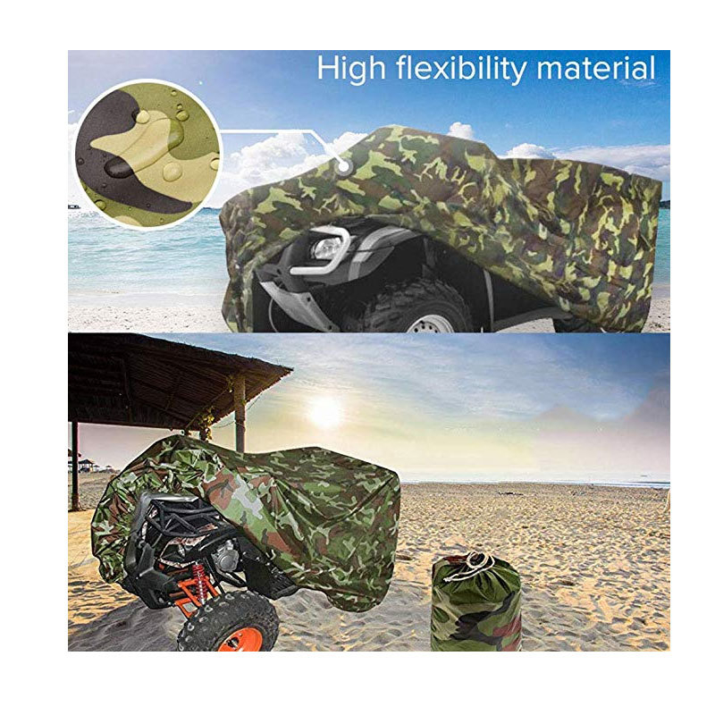 ATV/Paplūdimio buggy dangtis — atsparus vandeniui, dulkių ir vandens spaudimui; audinys: šilko polieteris; svoris 0,5 kg