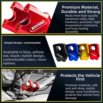 Ανυψωτής τιμονιού μοτοσικλέτας, διάμετρος 22 mm, κράμα αλουμινίου, CNC κατεργασία, μοντέλο ZGQ-009, Carl