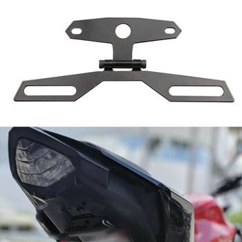 Fém hátsó lámpa és rendszámtábla tartó Power Bracket – univerzális motorkerékpárhoz