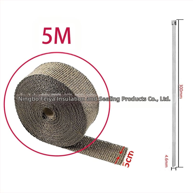 Изолация за изпускателна тръба - базалтова лента от влакна, бананово платно, огнеупорна тъкан, модел T1