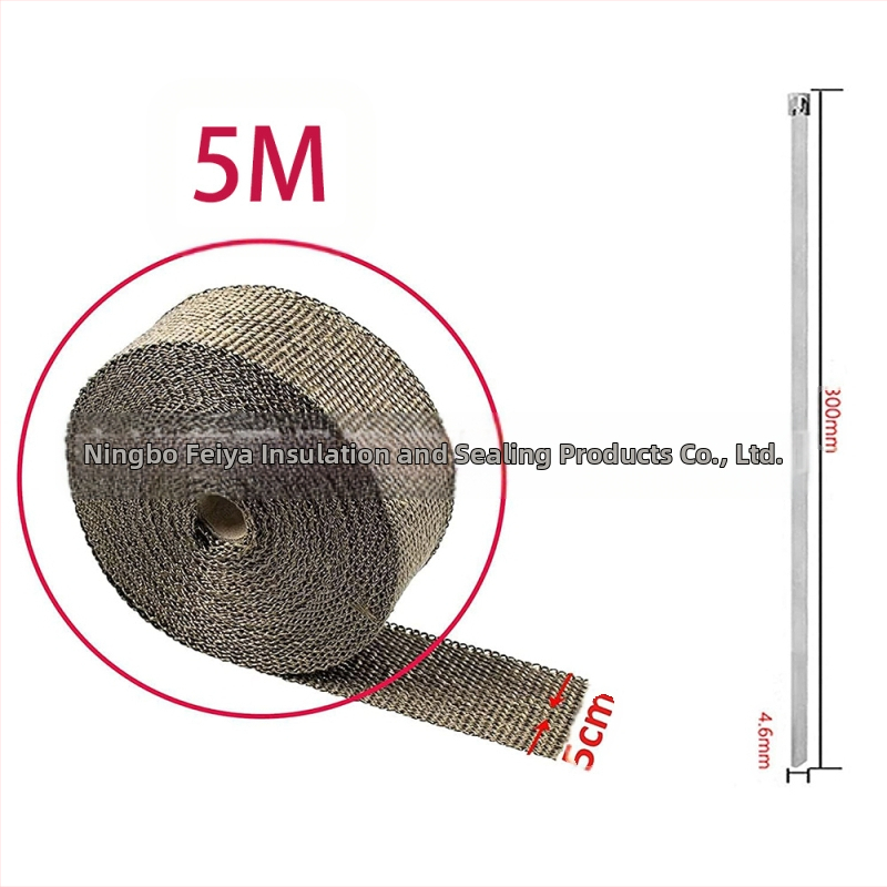 Изолация за изпускателна тръба - базалтова лента от влакна, бананово платно, огнеупорна тъкан, модел T1