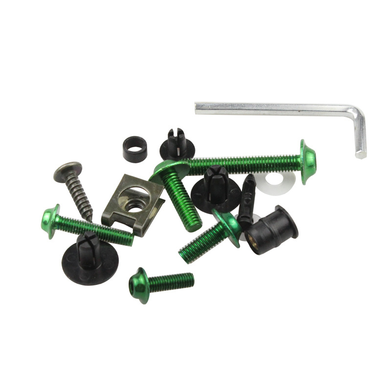 Σετ βιδών μοτοσικλέτας για φάρινγκ και παρμπρίζ — Μάρκα Meet the edge, Μοντέλο Screw, κατάλληλο για μοτοσικλέτες