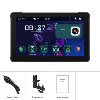 LCD zaslon za motocikl, IPS zaslon, razlučivost 1024x600, model T02, težina 0,8 kg