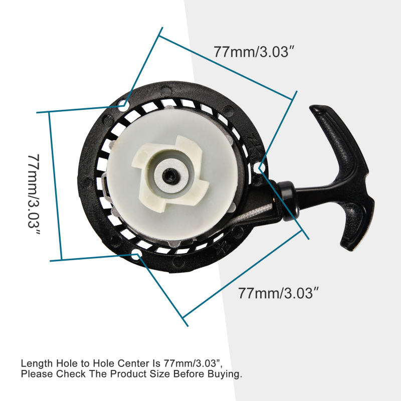 Atgriezeniskā startera komplekts 49cc/50cc ATV un pocket bike – 4 zobi, svars 500 g, piederums nr. K070-500, zīmols GOOFIT