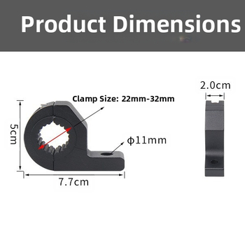 Riding QT-33 LED прожектор монтажен държач за мотоциклети, скутери и електрически превозни средства