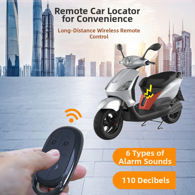 Ασύρματος συναγερμός ποδηλάτου με αισθητήρα κραδασμών, ισχυρή σειρήνα και τηλεχειρισμό (μοντέλο ZXC400D, 433MHz, κατάλληλο για MTB, ποδήλατα δρόμου και ηλεκτρικά ποδήλατα)