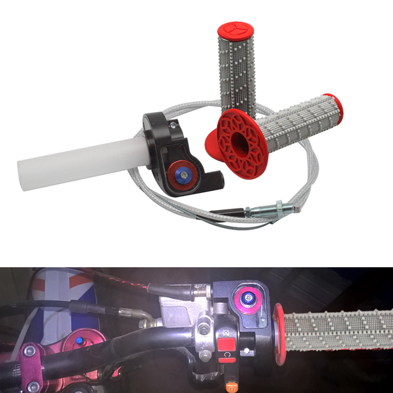 Газов лост за ATV и крос-мотоциклет, визуален лост, алуминиева сплав + пластмаса, 22 мм, ZSDTRP, съвместим Kawasaki KLX250/KLX125/KLX150 XR125