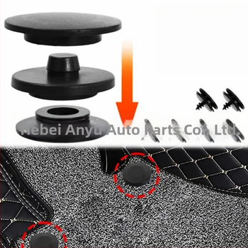 Универсален автомобилен комплект за фиксиране на килим с двойно-слоен разглобяем копче (Модел: Carpet buckle; Приложение: Universal; Материал: Nylon plastic)