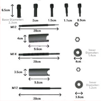 Εργαλείο ρουλεμάν κιβωτίου ταχυτήτων για μοτοσυκλέτες και σκούτερ — εξαγωγέας ρουλεμάν για τυφλές οπές, μοντέλο 125, βάρος 1,8