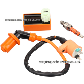 CDI ανάφλεξη και υψηλής τάσης πακέτο για ATV/GY6 50-150CC με μπουζί A7TJC