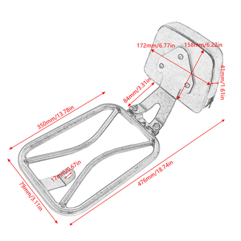 Заден багажник с облегалка за Kawasaki Vulcan S VN650 — модел A656, Ben Ting, изкуствена кожа + стомана, тегло 2300 g
