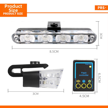 LED griļas gaismas automašīnām un kravas auto ar attālināto vadību, strobe gaisma, 12V, 9W, 1000 lm, modelis 608