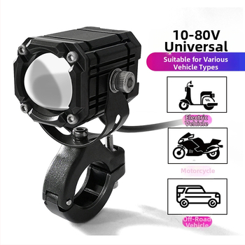 LED προβολέας μοτοσικλέτας με Demon Eye, 12V, 10W, 8000 lm, IP67, αλουμινένιο περίβλημα
