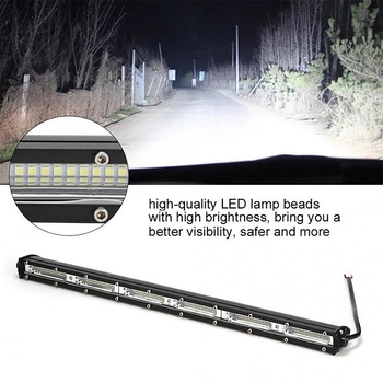 80W mini ārkārtīgi plāna vienrindu LED gaismas lente, 10–60V, 3030 LED, 3750 lm, 3000K/6000K