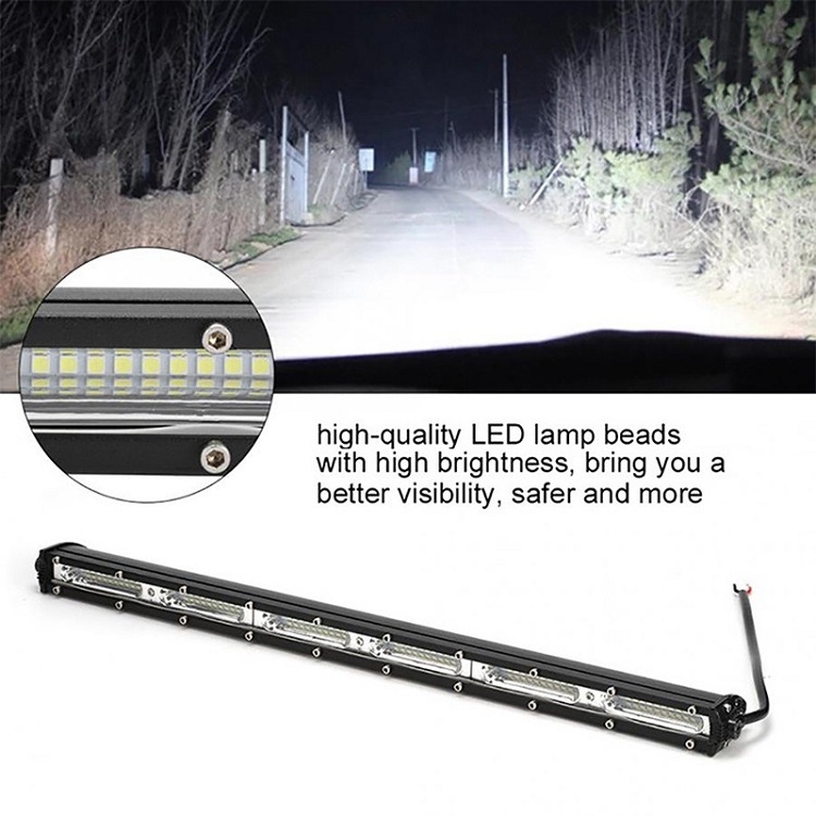 80W mini ārkārtīgi plāna vienrindu LED gaismas lente, 10–60V, 3030 LED, 3750 lm, 3000K/6000K