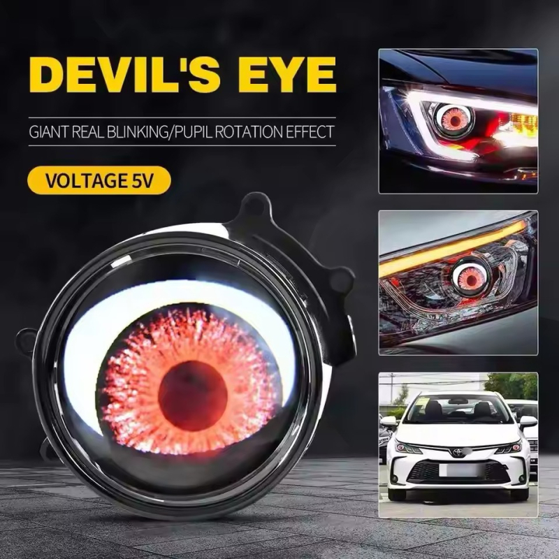 Far LED Demon Eye pentru autoturisme și motociclete — 12V, 1.5W, IP68, 150LM, 6000K