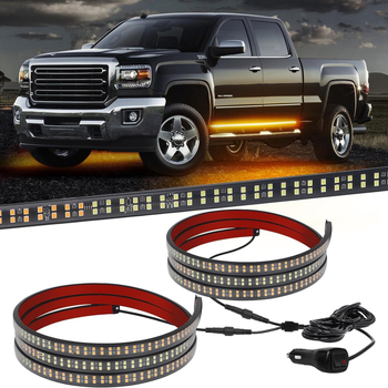 LED dubultās rindas gaismas josla kravas automobiļiem, silikona korpuss, 12V, 10W, 0.8A, modelis: dubultā rinda