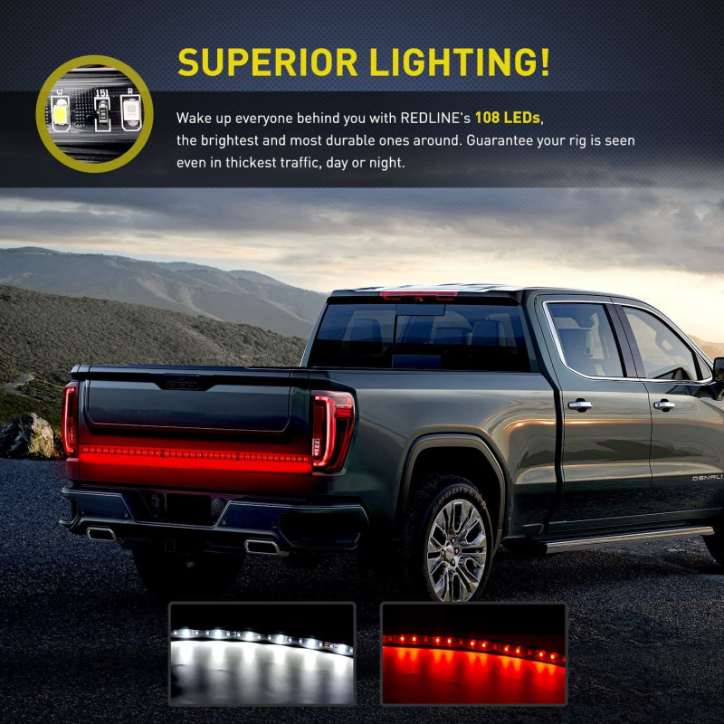 LED πίσω φανάρι pickup — μονοσειρά, 22W, 12V, 800 lm, 50 000 ώρες