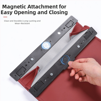 Δερμάτινο δοχείο απορριμμάτων αυτοκινήτου με μαγνητική στερέωση, κρεμάμενος οργανωτής πίσω από το κάθισμα, προσαρμογή με λογότυπο