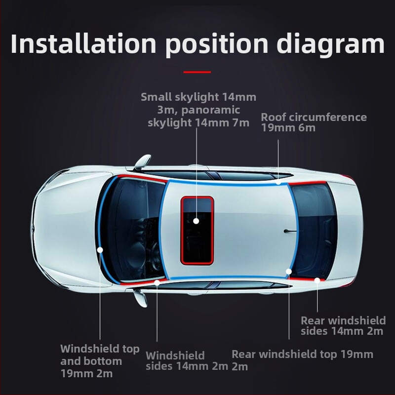Автомобилна уплътнителна лента за слънчев покрив, EPDM, Т-образна, за предни и задни стъкла, прахо- и шумоизолация