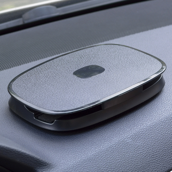 Autó műszerfalára szerelhető telefon-tartó 360°-os forgással, levehető lemez, ragasztásos telepítés, univerzális az műszerfal számára