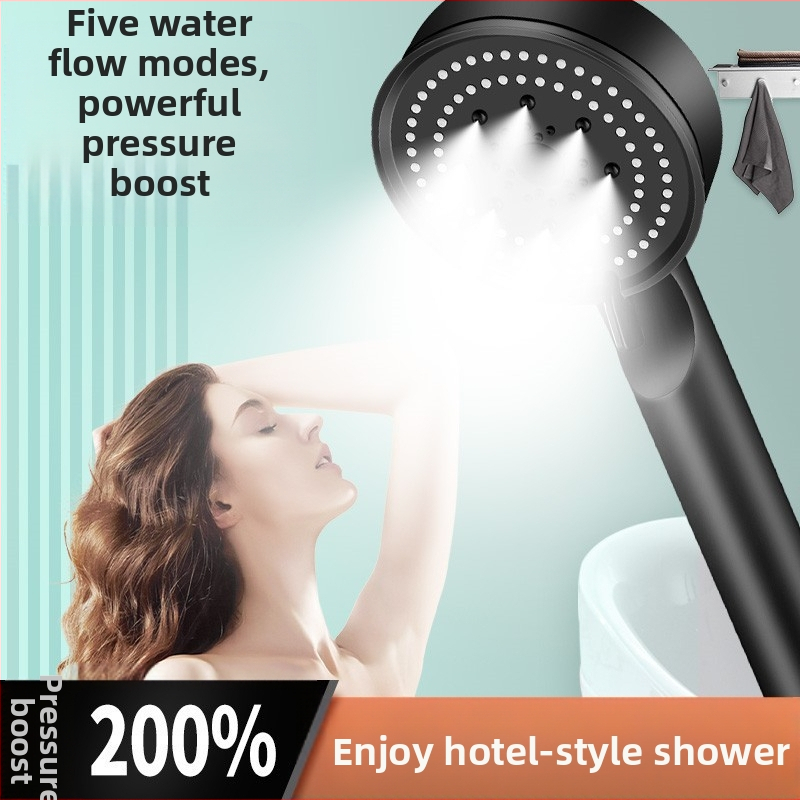 Σετ ντους με πέντε ταχύτητες ψεκασμού, υψηλής πίεσης, ABS, Jiashidi