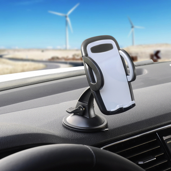 Държач за телефон за автомобил – универсален пластмасов държач за табло и предно стъкло със вакуумна щипка