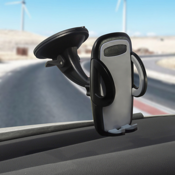 Държач за телефон за автомобил – универсален пластмасов държач за табло и предно стъкло със вакуумна щипка