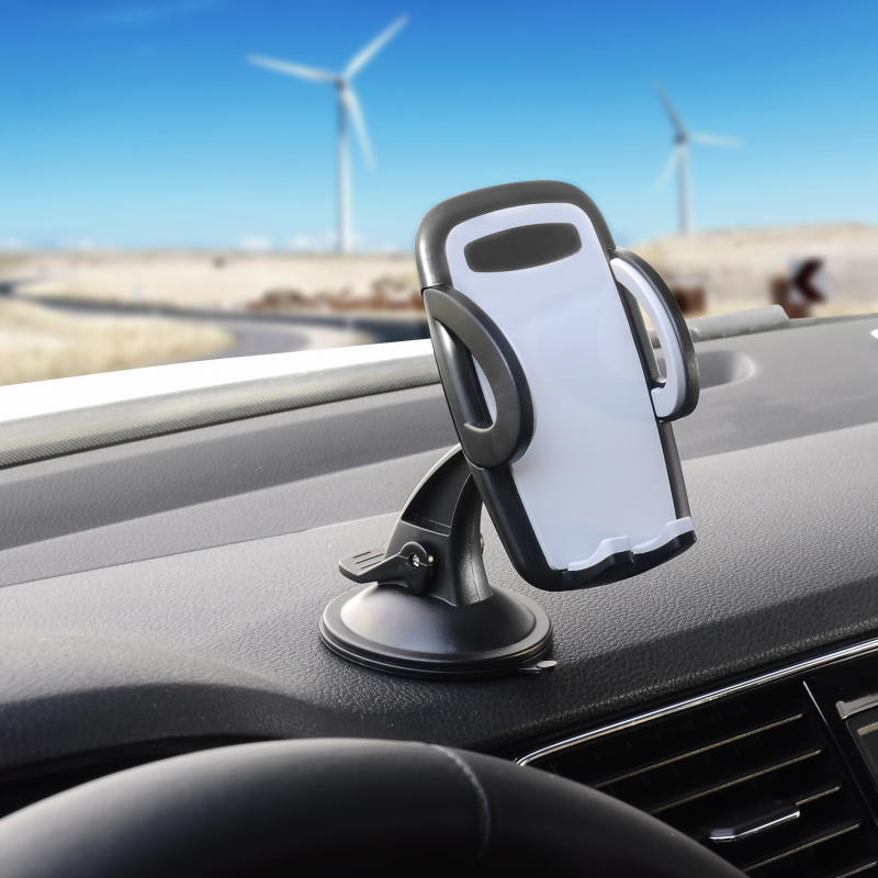 Autós telefontartó – univerzális műanyag tartó a műszerfalra és a szélvédőre vákuumos csipsszel