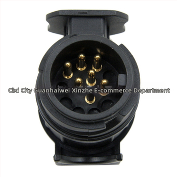 Адаптер за електрически щепсел: 13-ядрен към 7-пинов конектор за европейски стил ремарке и офроуд превозно средство (Марка: Без марка; Частни марки: Няма; Брой в кутия: 100)