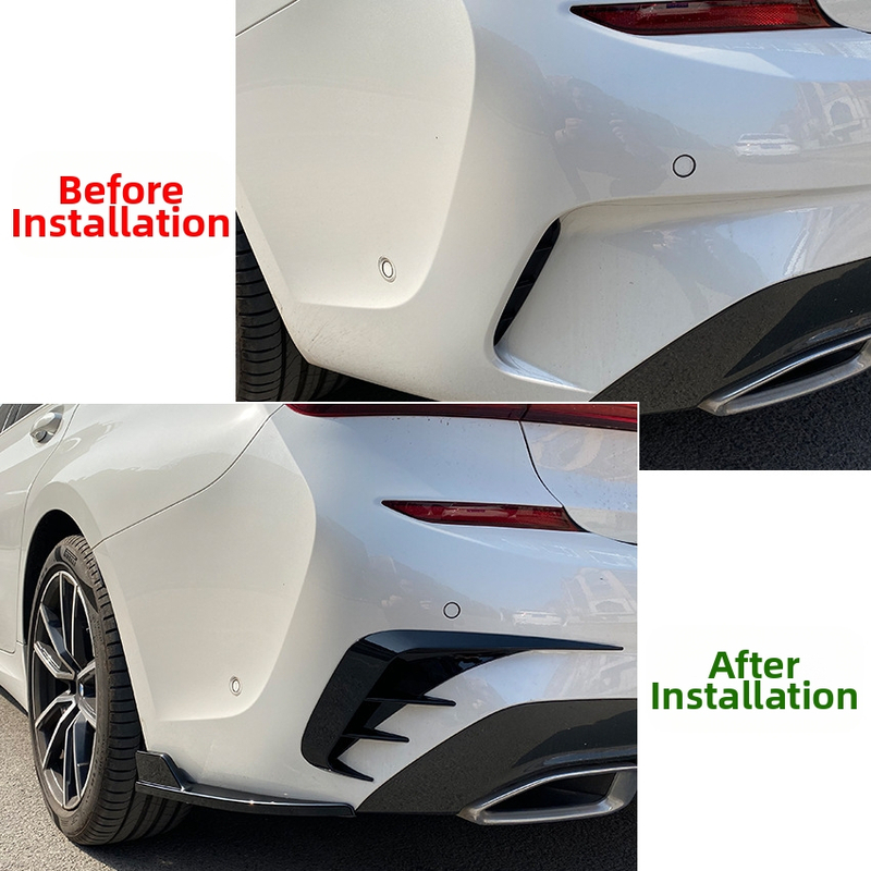 Автомобилен стикер за каросерия за BMW 3 Series G20 (2019-2022) – AMP-Z ABS, стил air knife, двустранна самозалепваща лента, за задни панели