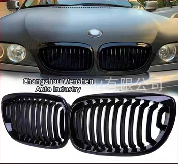 BMW 3‑серия E46 предна решетка — ABS пластмаса, пасва на модели 1997–2004 г., монтаж върху предна броня