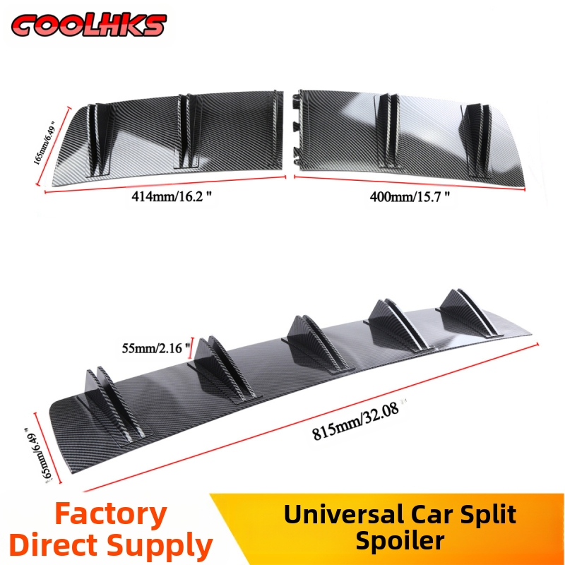 Galinio buferio spoileris su trikampio dizainu, universalus tinka, PP medžiaga, modelis 6091, svoris 678 g