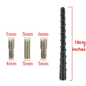 Антена за авторадио, универсално съвместима, резбово монтирана, срок на експлоатация 10000