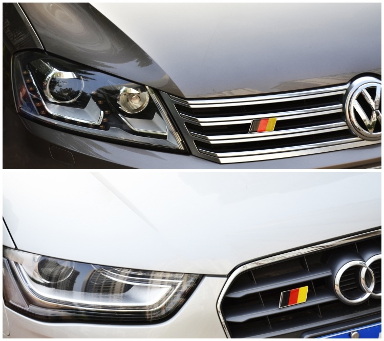 3D stereo automašīnas restes emblēma, alumīnijs, zīmols Xinan Yue, Volkswagen Audi sērija, raksts 21, līmējošā pamate