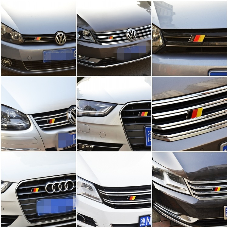 3D stereo automašīnas restes emblēma, alumīnijs, zīmols Xinan Yue, Volkswagen Audi sērija, raksts 21, līmējošā pamate