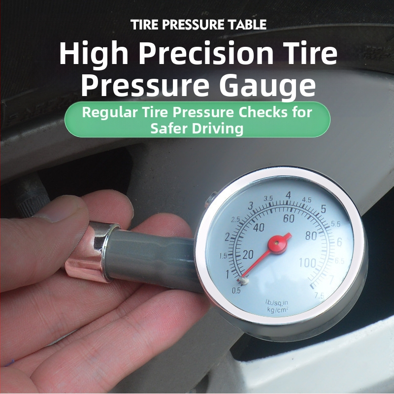 Високопрецизен манометър за налягането в гумите, неръждаема стомана, за автомобили и мотоциклети, ръчен, PSI до 250.